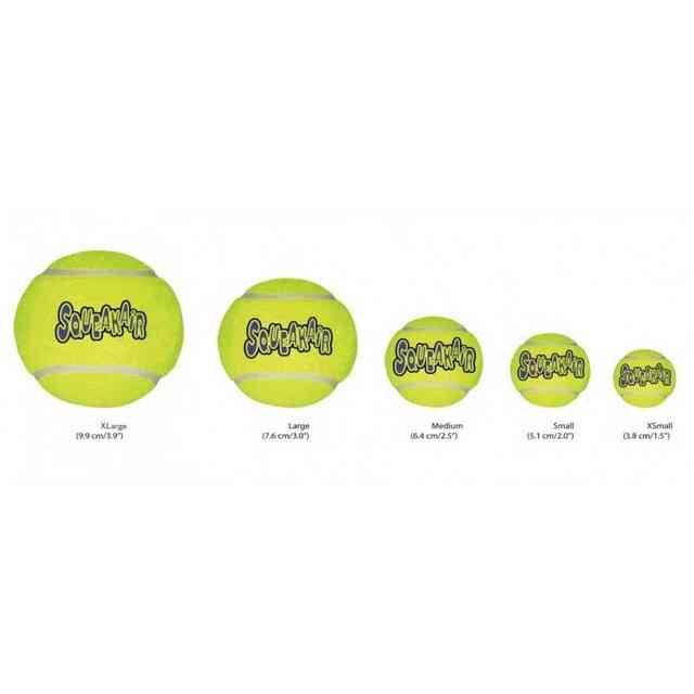 KONG AIR SQUEAKERS TENNIS BALL įv. dydžių teniso kamuoliukas šunims - Produkto Dydis XS (3vnt.)