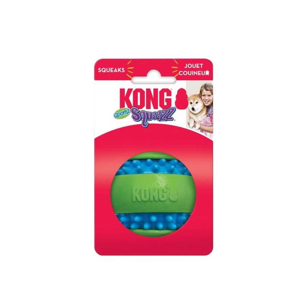 KONG Squeezz Goomz Ball M, XL kamuolys žaidimui ir dantų valymui - Produkto Dydis 6,5cm