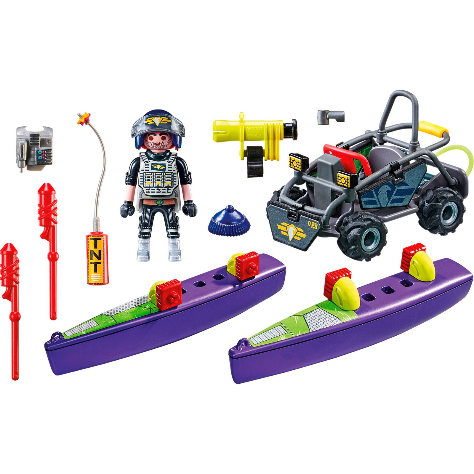 Specialiųjų pajėgų keturratis PLAYMOBIL CITY ACTION 71147