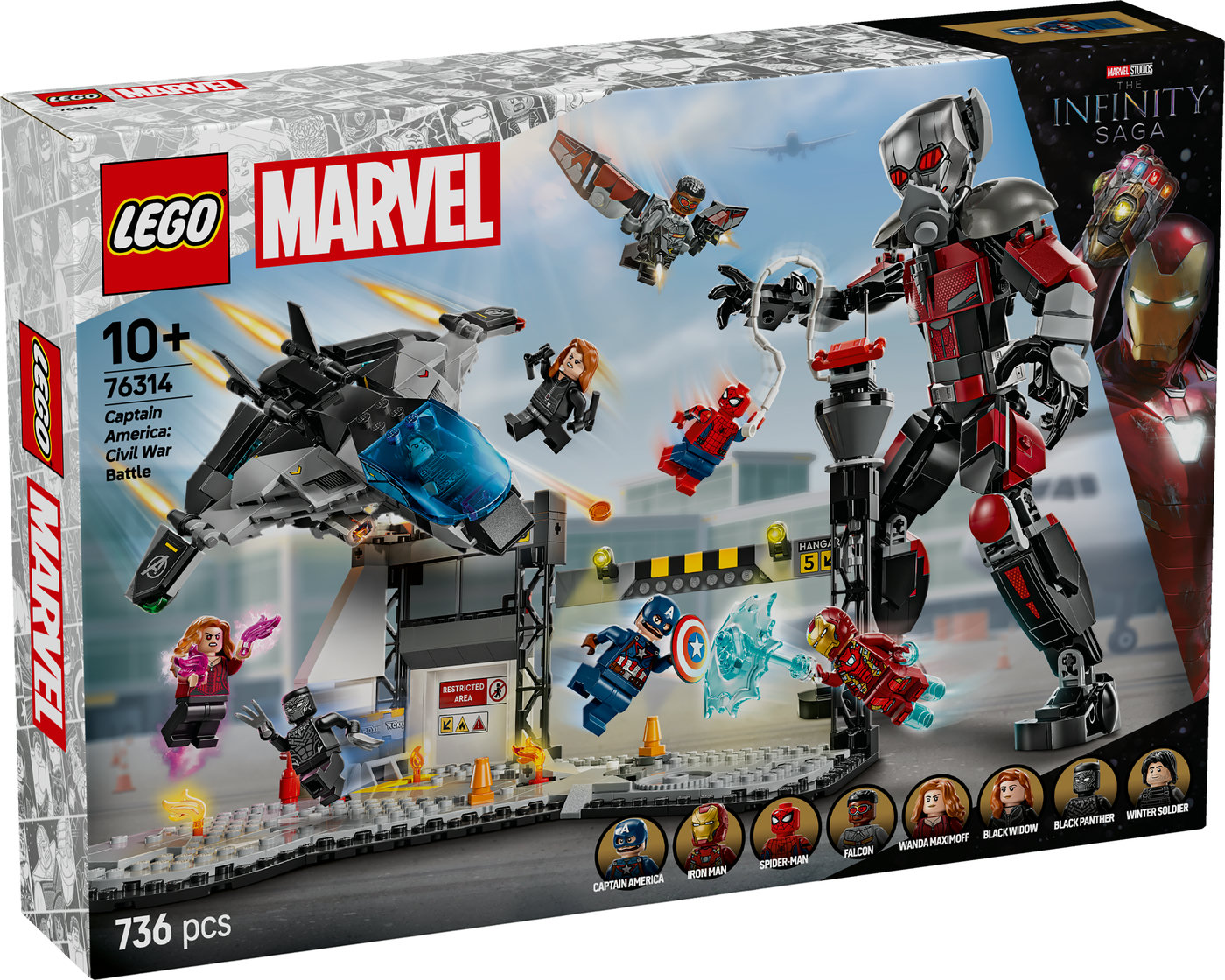 LEGO® Marvel Kapitono Amerikos: pilietinio karo mūšio veiksmas 76314