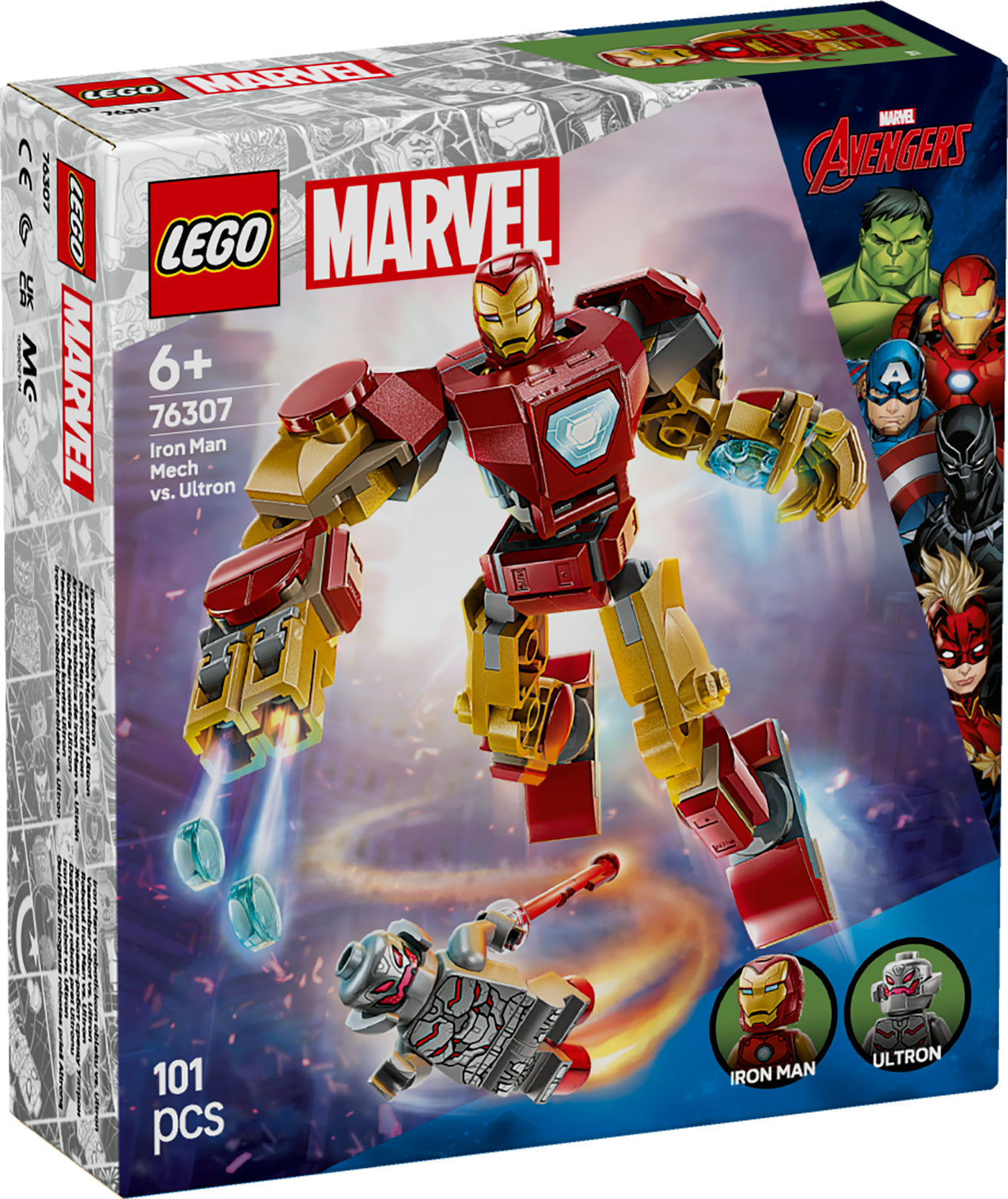 LEGO® Marvel Geležinio žmogaus robotas prieš Altroną 76307