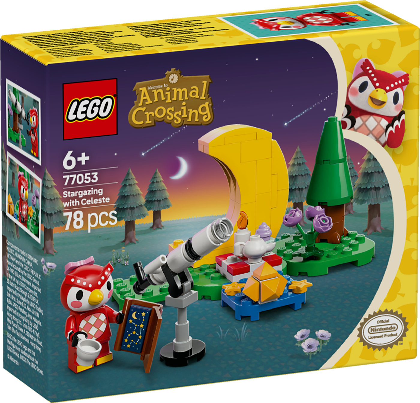 LEGO® Animal Crossing™ Žvaigždžių stebėjimas su Celeste Rinkinys 77053