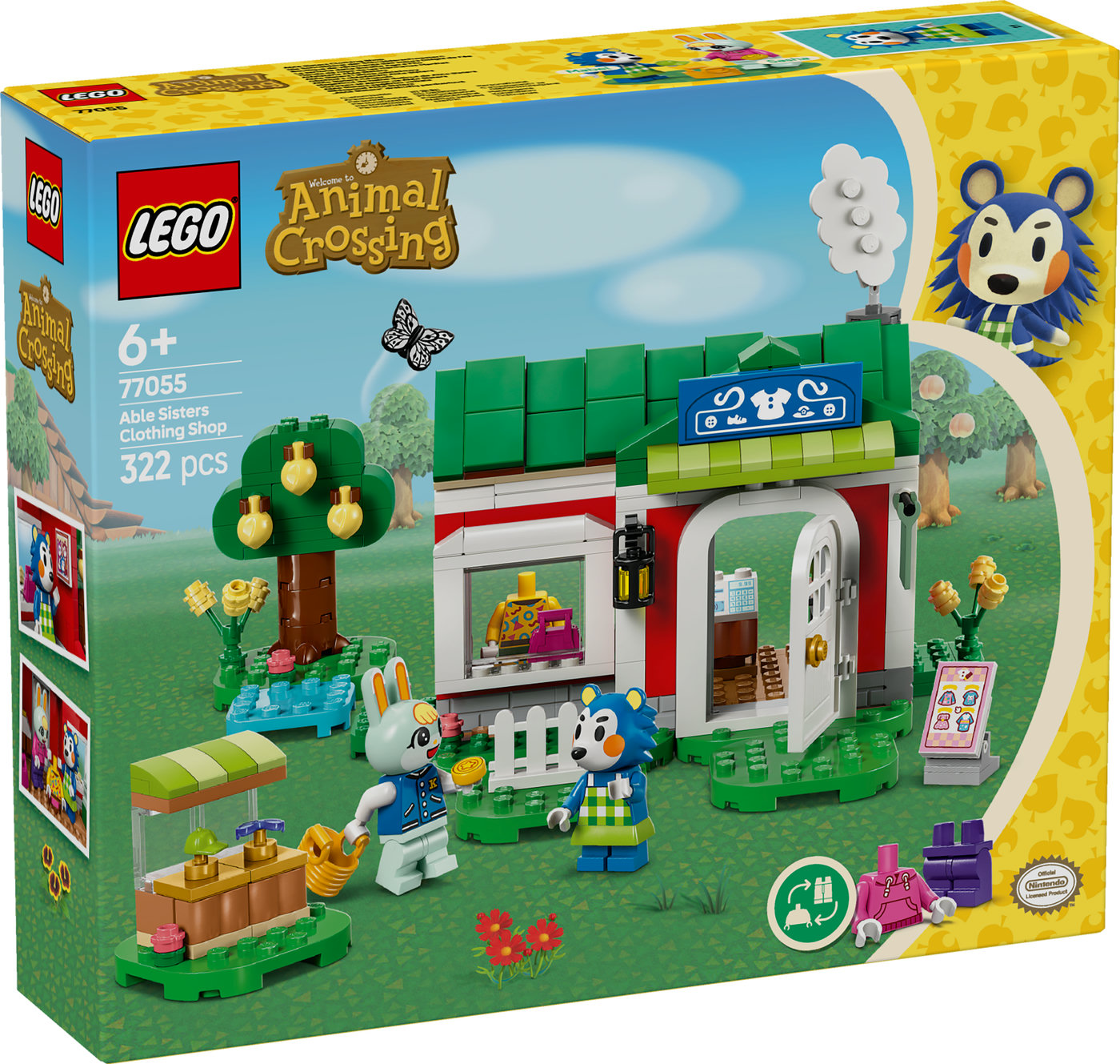 LEGO® Animal Crossing™ „Able Sisters“ drabužių parduotuvė Rinkinys žaisti vaidmenimis 77055