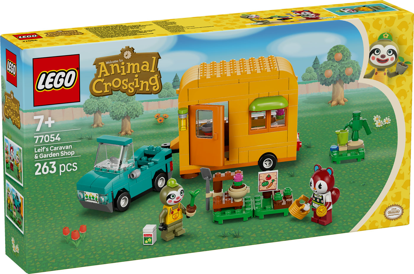 LEGO® Animal Crossing™ Leif furgonas ir sodo prekių parduotuvė Rinkinys 77054