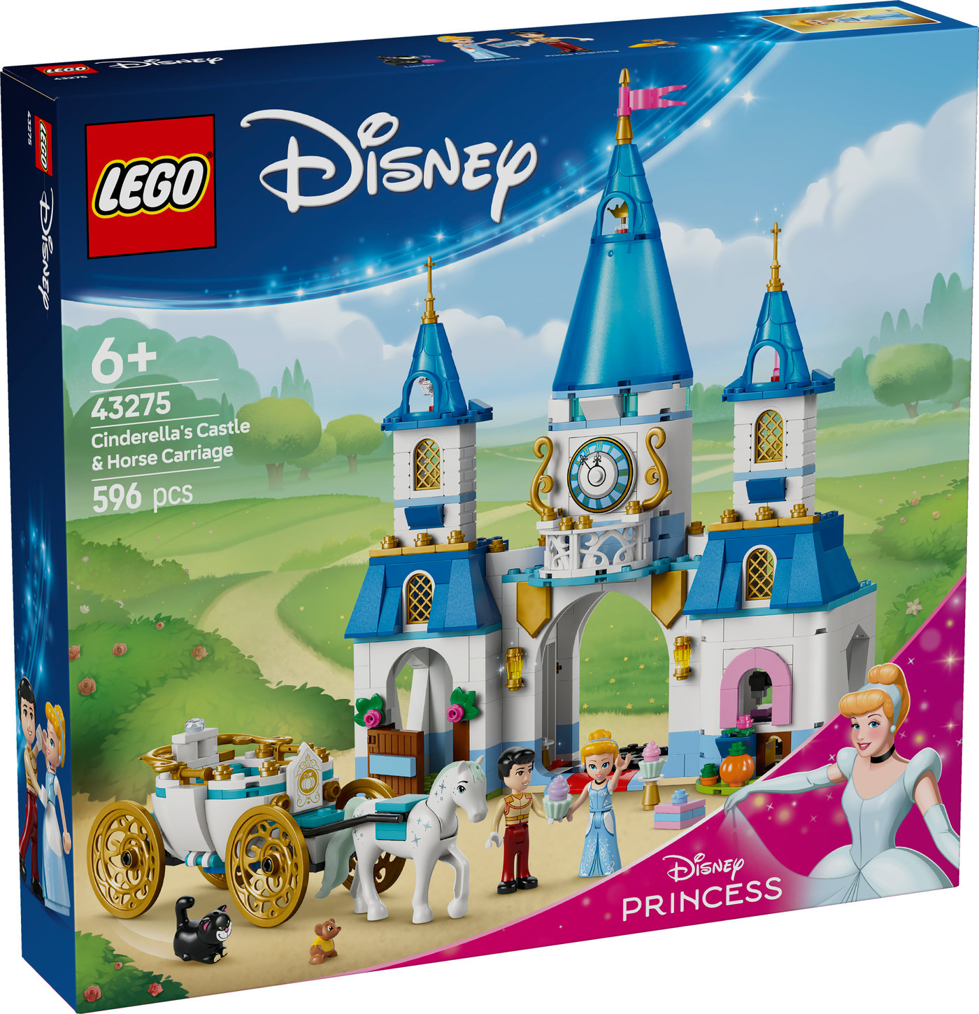 LEGO® ǀ Disney Princess Pelenės pilis ir karieta 43275