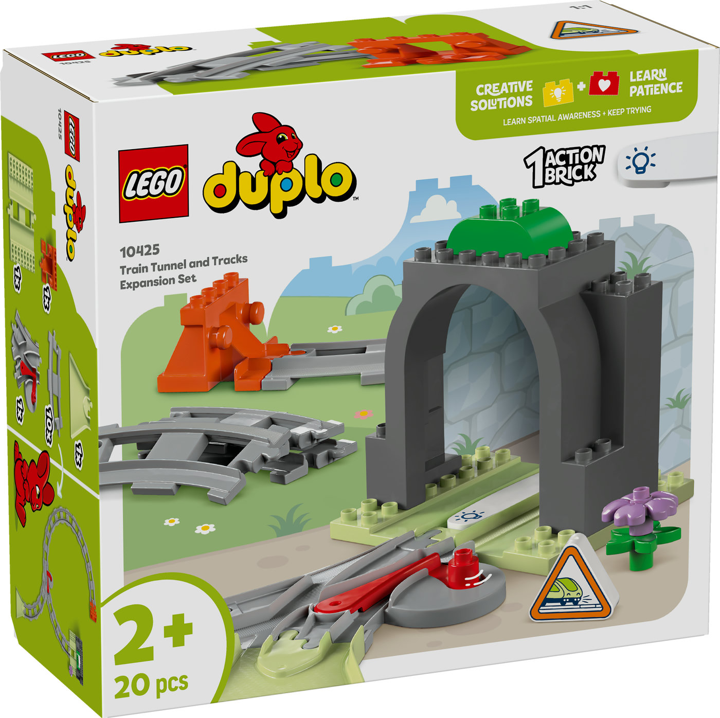 LEGO® DUPLO® Town Traukinuko tunelio ir bėgių papildomas rinkinys 10425