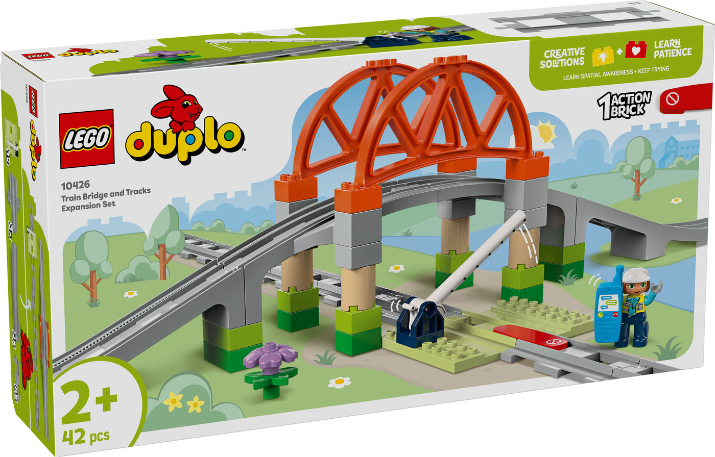 LEGO® DUPLO® Town Traukinuko tilto ir bėgių papildomas rinkinys 10426