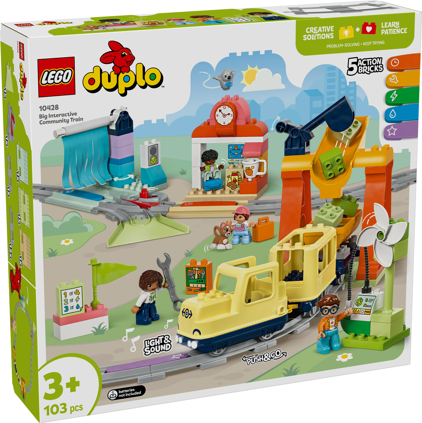 LEGO® DUPLO® Town Didelis interaktyvus bendruomeninis traukinys Rinkinys 10428