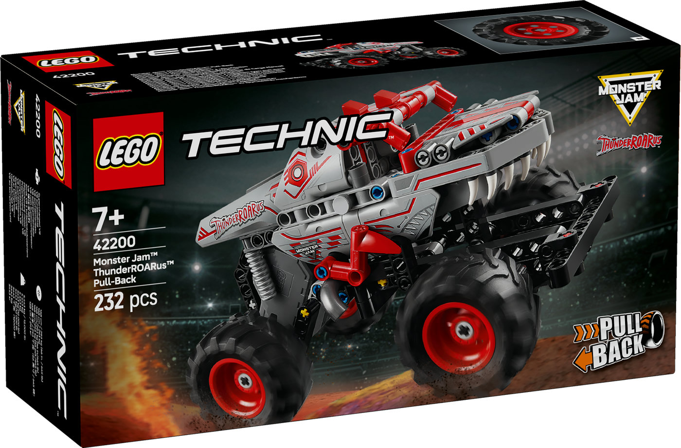 LEGO® Technic Monster Jam™ ThunderROARus™ su spyruokliniu mechanizmu 42200