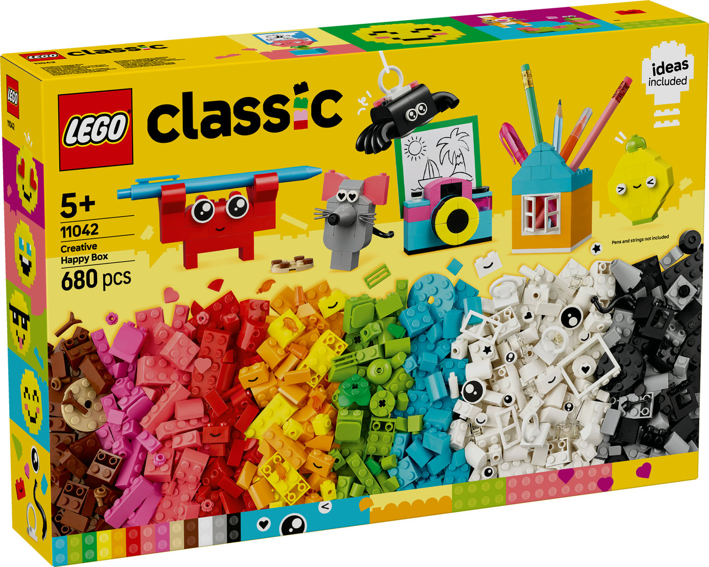 LEGO® Classic Linksma kūrybiška dėžė Spalvingos konstravimo kaladėlės 11042