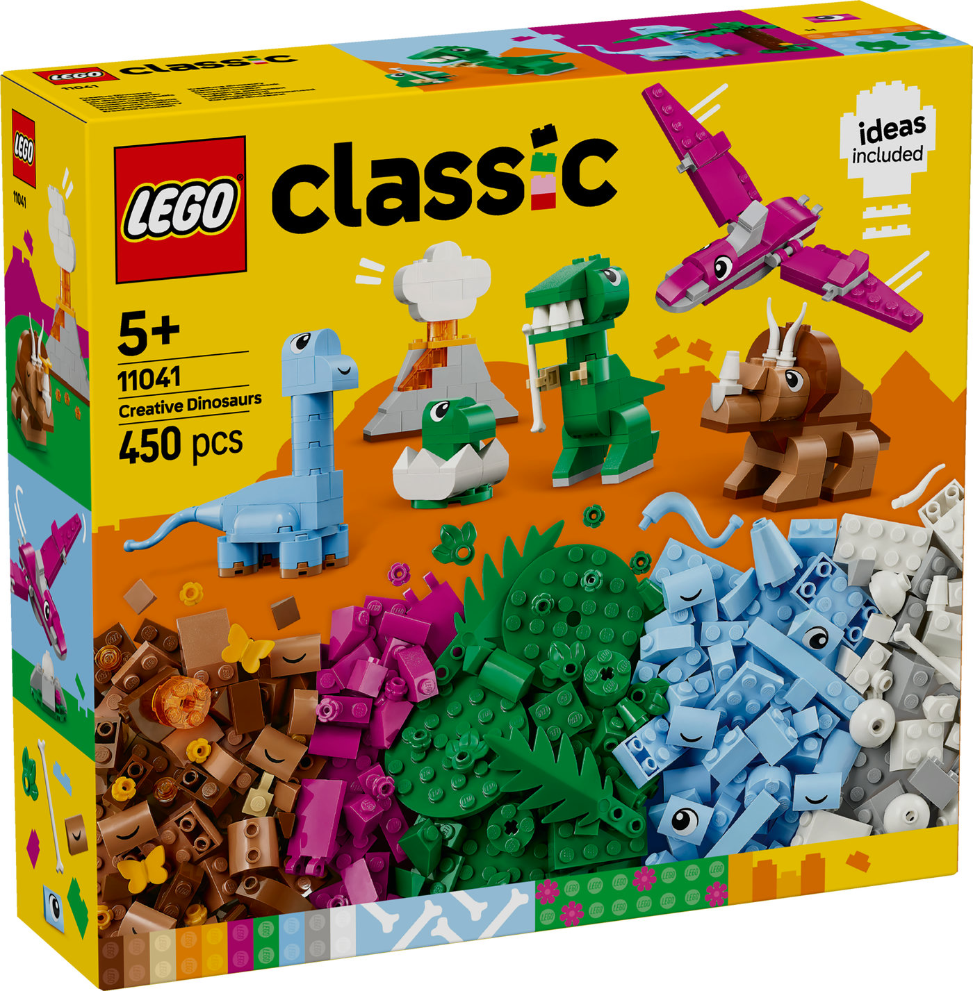 LEGO® Classic Kūrybiški dinozaurai, kūrybiški modeliai 11041