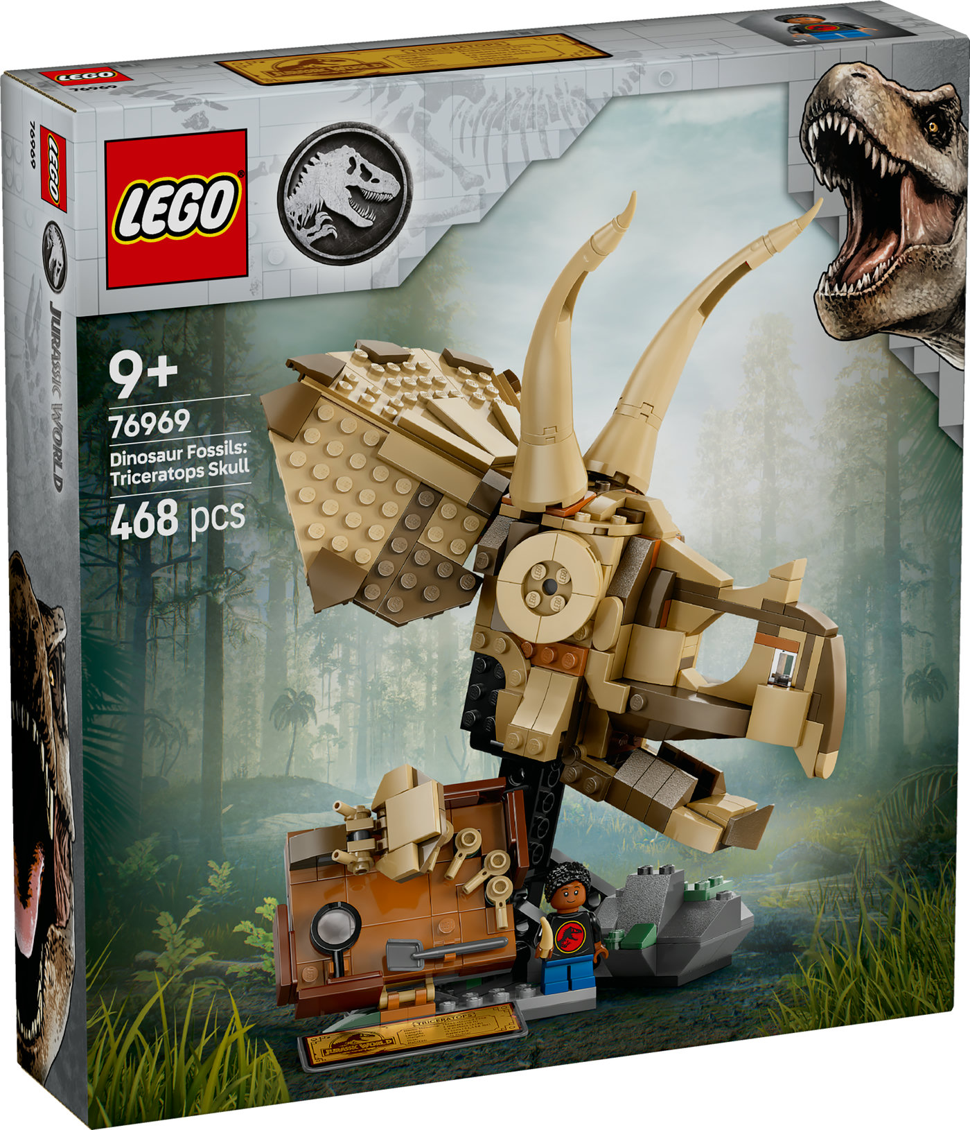 LEGO® Jurassic World Dinozaurų fosilijos: triceratopso kaukolė 76969