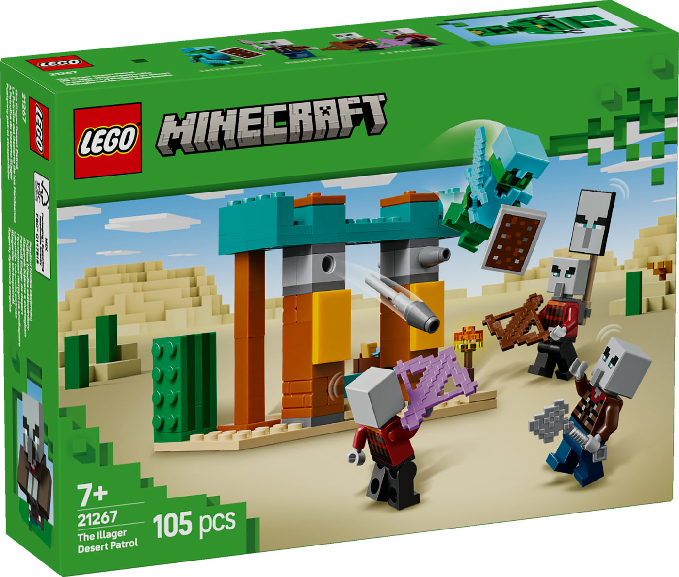 LEGO® Minecraft® Ilagerių dykumos sargyba Rinkinys vaikams 21267