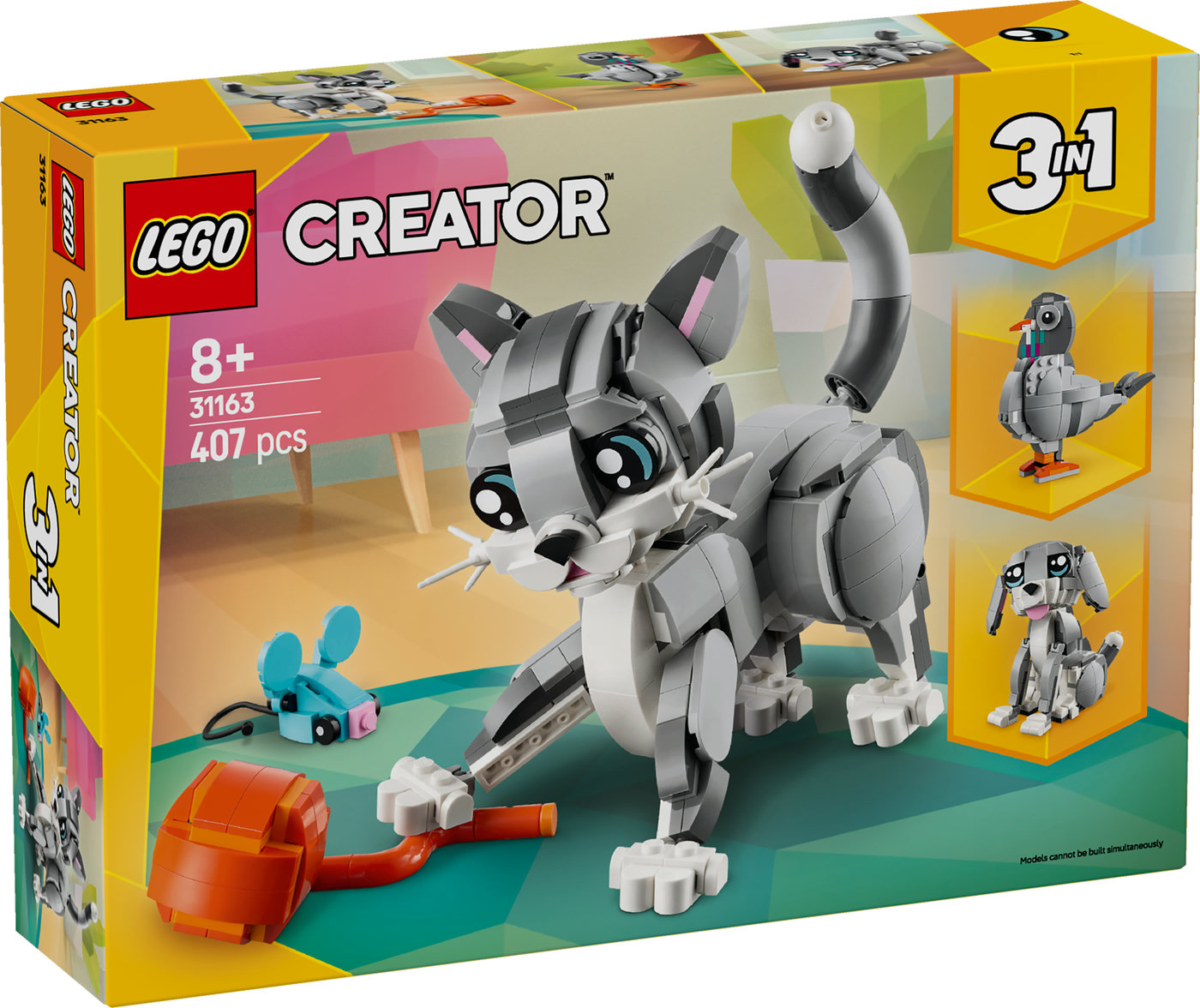 LEGO® Creator Žaisminga katė Gyvūno žaidimo rinkinys 31163