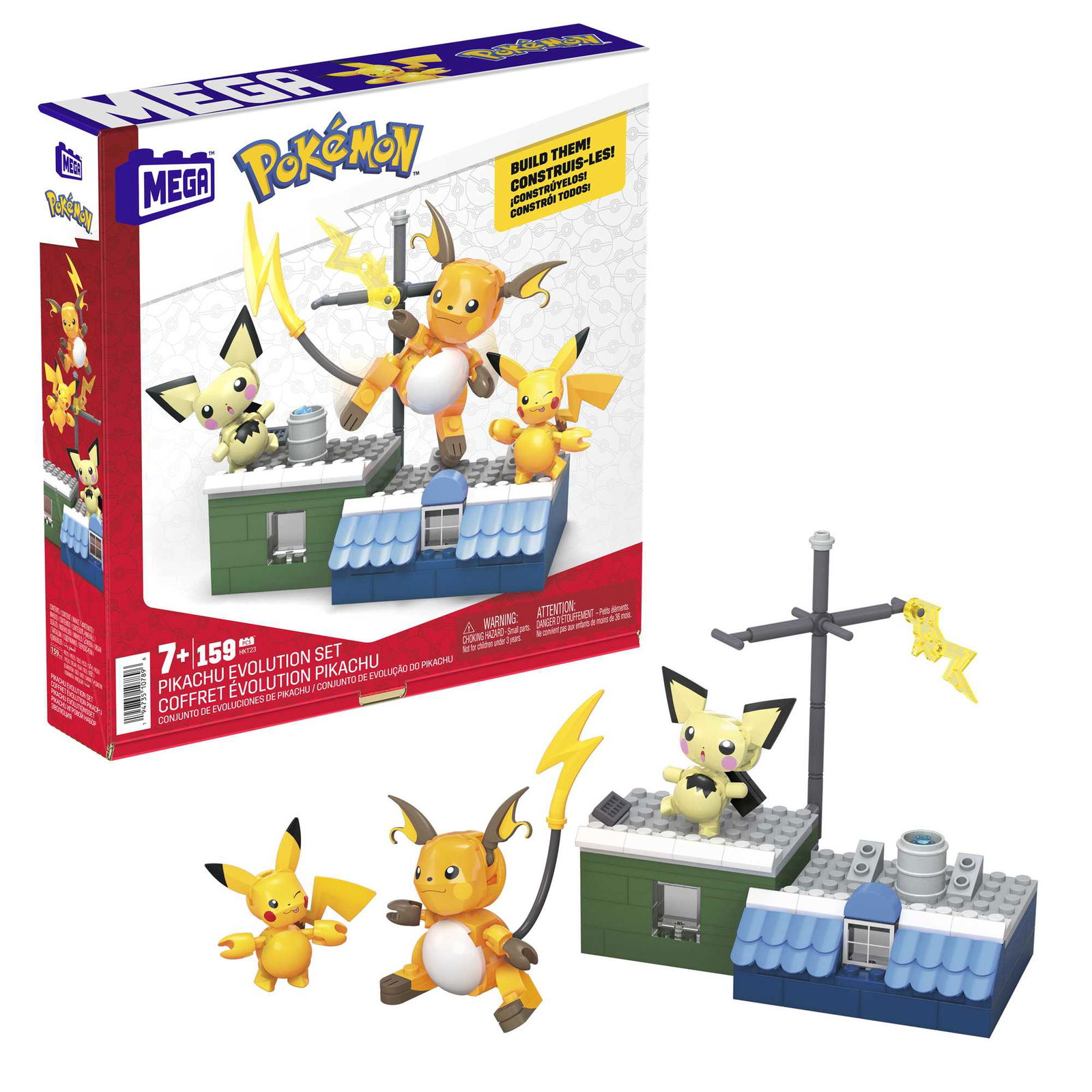 Mega Construx Pokemon rinkinys Pikachu evoliucija