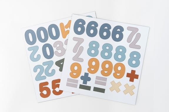 FERFLEX magnetai skaičiai CHIFFRES MAGNÉTIQUES - BLEU CARAMEL- LOT DE 100 MAGNETS