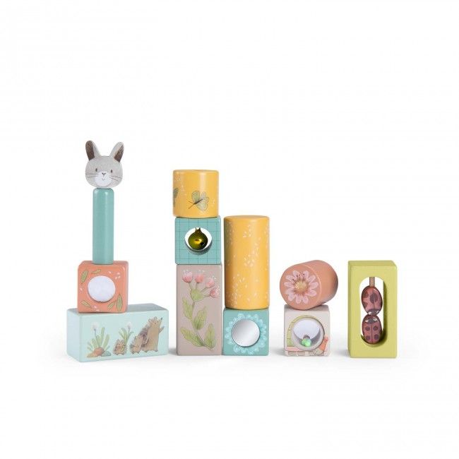 MOULIN ROTY - Veiklos kubelių rinkinys - Trois Petits Lapins - Stack-up activity cubes