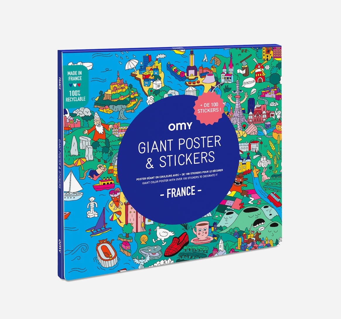 OMY plakatas su lipdukais Giant poster + 100 stickers -POSTER & STICKERS - FRANCE