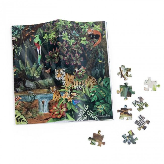 Moulin Roty - Dėlionė DANS LA FORÊT TROPICALE | Tout autour du monde puzzle