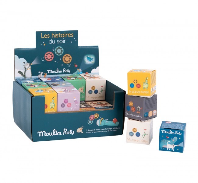 Moulin Roty - projektoriaus diskelių papildymas - Assorted boxes of 3 discs for storybook torches