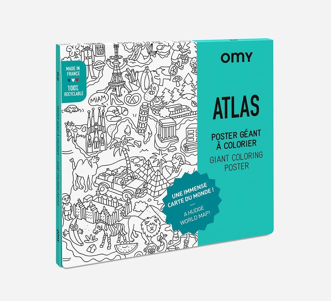 OMY spalvinimo plakatas Coloring poster - atlas