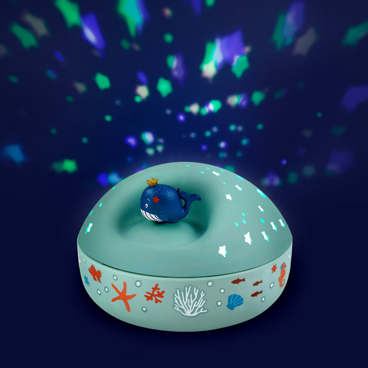 Trousselier muzikinis projektorius - Nightlight - Star Projector Musical Dolphin © 12 Cm