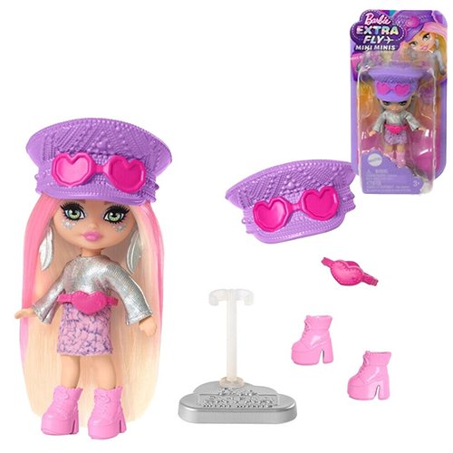 Lėlė MATTEL BARBIE EXTRA FLY MINI MINIS, 9 cm