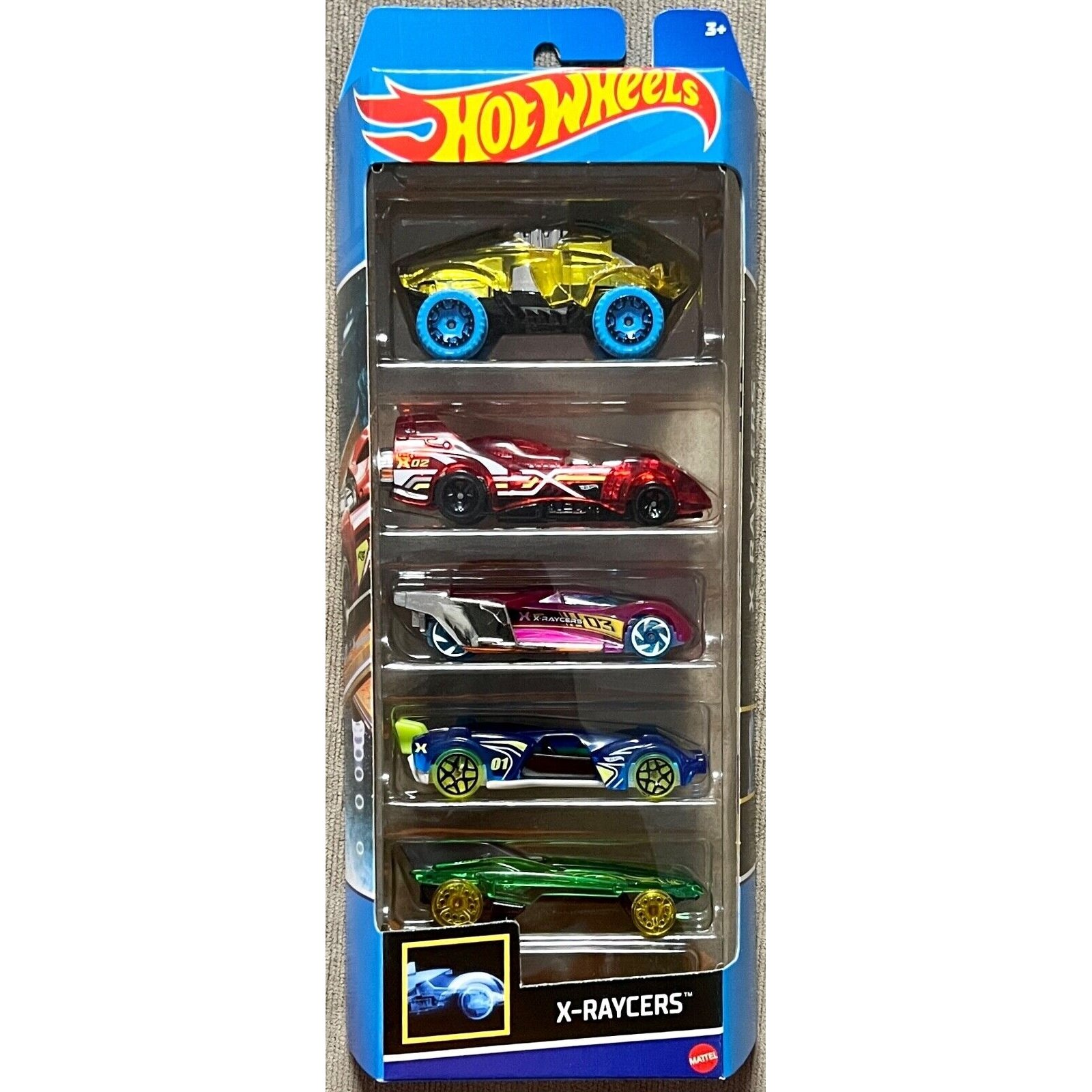 HOT WHEELS X-RAYCERS  automobilių rinkinys 5 vnt