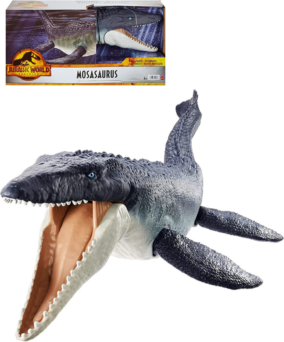 Vandens dinozauras Mosaurus, jūros periodo parkas