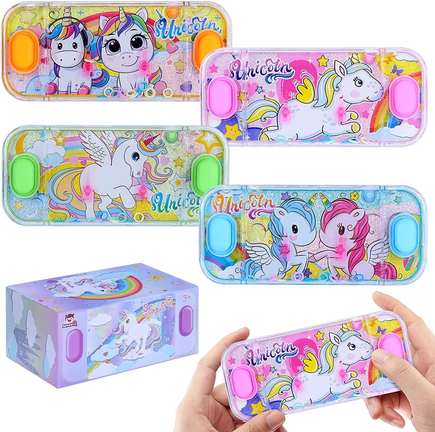 Vandens žaidimas su žiedeliais vienaragiai unicorn