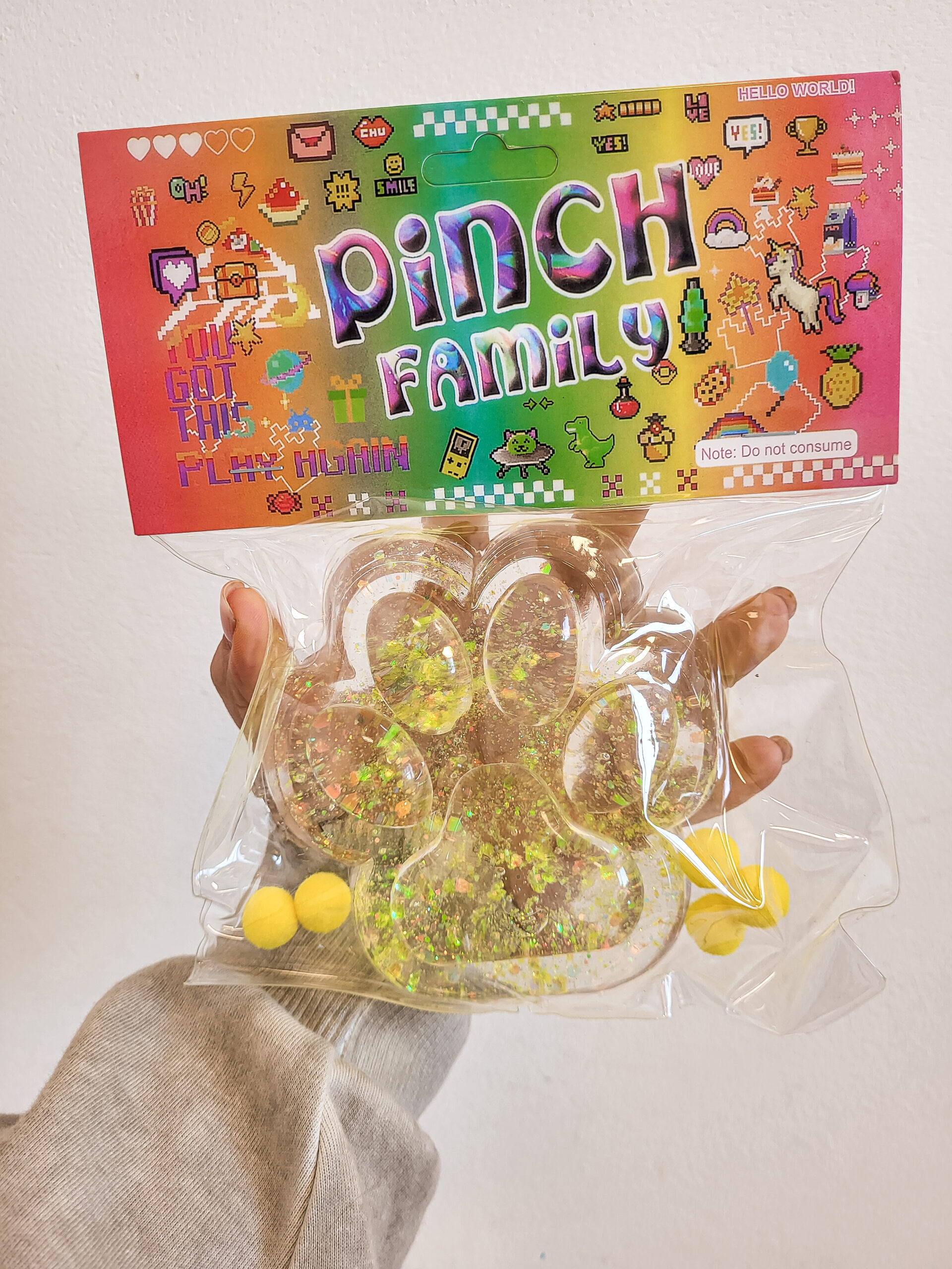 Letenėlė antistresinis žaislas squishy didelė permatoma