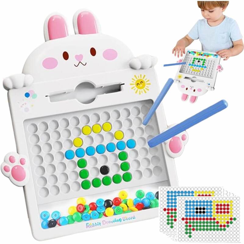 WOOPIE Magnetinė Lenta Vaikams MagPad Rožinis Zuikutis, Montessori, 3+