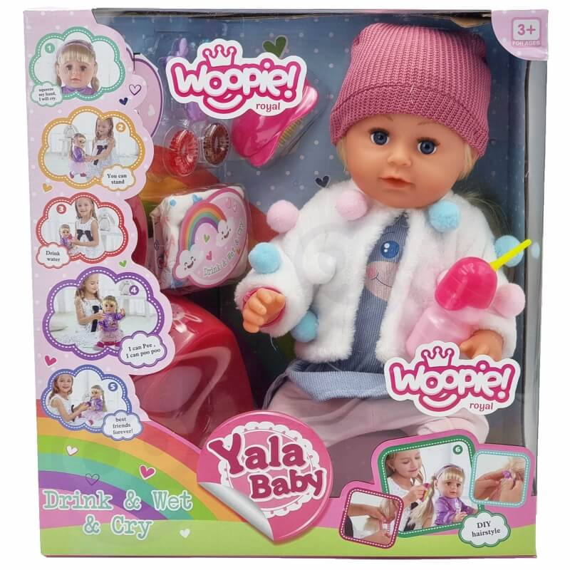 WOOPIE Lėlė Zosia 43 cm Su Gėrimo Ir Verkimo Funkcija, Su Priedais