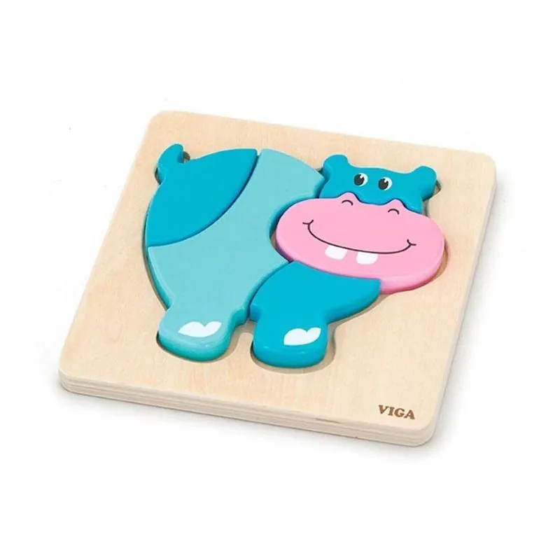 Viga 59932 pirmoji medinė dėlionė, begemotas