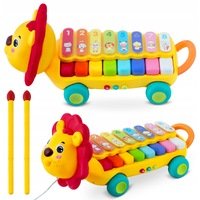 Važiuojantis muzikinis žaislas ksilofonas - pianinas Liūtas Ricokids, RK-740