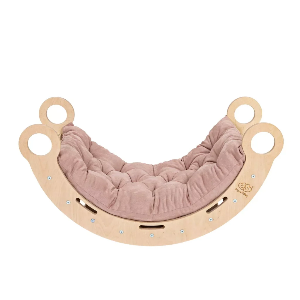 Didelis "Dream Rocker Classic Wood" su rožine pagalve