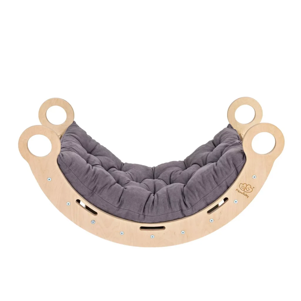 Mažas "Dream Rocker Classic Wood" su pilka pagalve