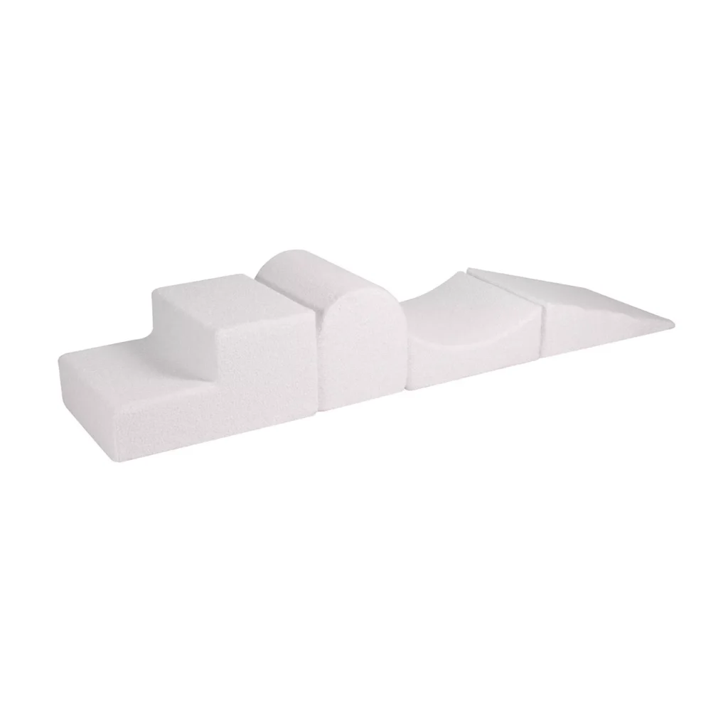 Žaidimų rinkinys iš putų 4 elementų, "Boucle", baltas