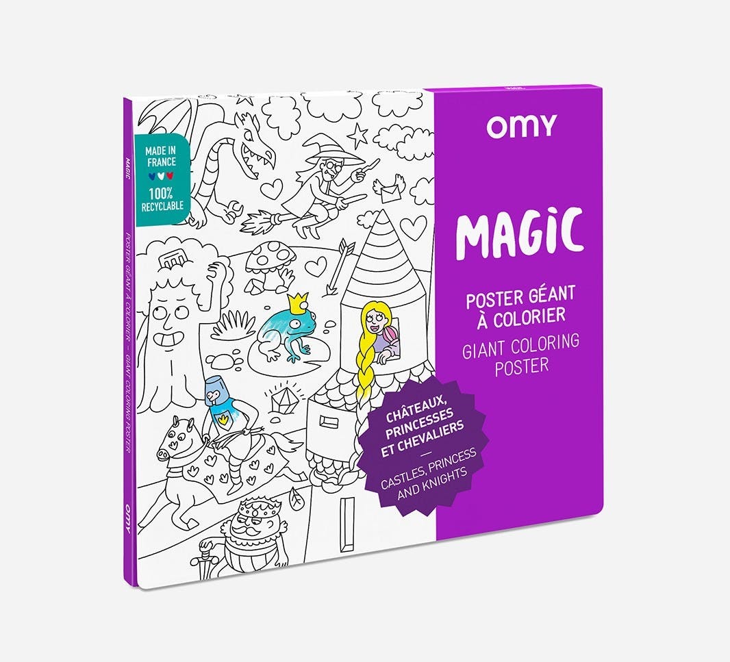 OMY spalvinimo plakatas - GIANT COLORING POSTER - MAGIC