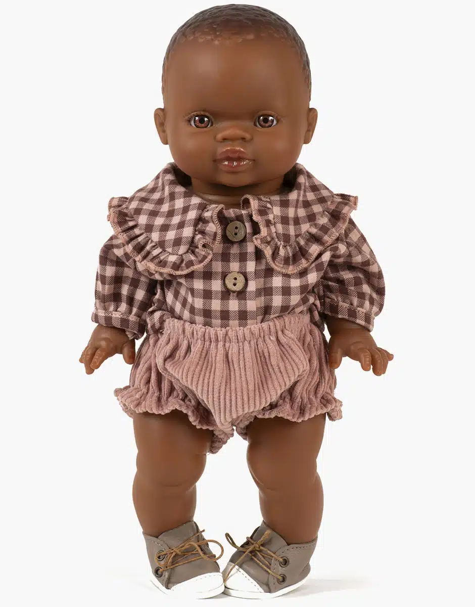 Minikane - GORDIS rūbų komplektas - Karina blouse set in Vichy Emile & Ida flannel and bloomers