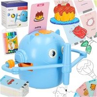 Lavinamasis robotas piešimo ir anglų kalbos mokymui, kortelių rinkinys, 100 vnt.