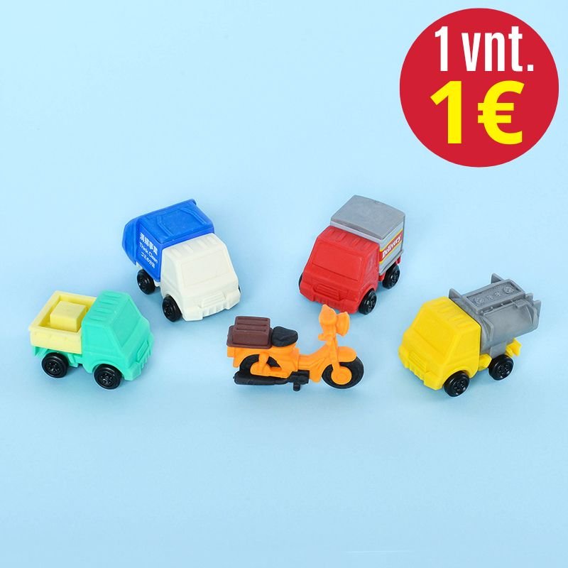 10 vnt. IWAKO figūrėlių - trintukų "Service Vehicles"