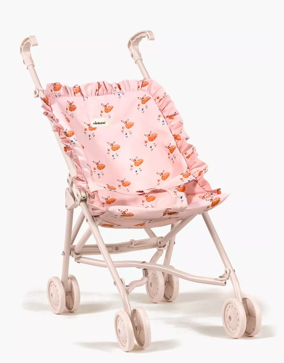 Minikane - vežimėlis lėlėms su raukiniais | Sweet deer doll stroller