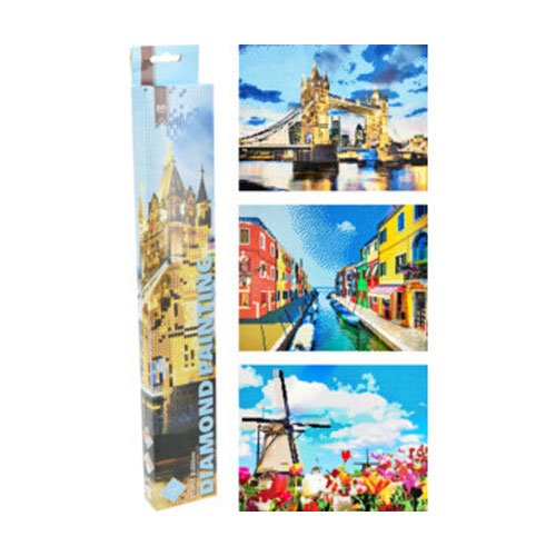 Paveikslas su priklijuojamais blizgučiais DIAMOND PAINTING WORLD EDITION, 40x50 cm