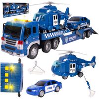 Žaislinis Policijos vilkiko rinkinys su sraigtasparniu, šviesa ir garsu, 1:16