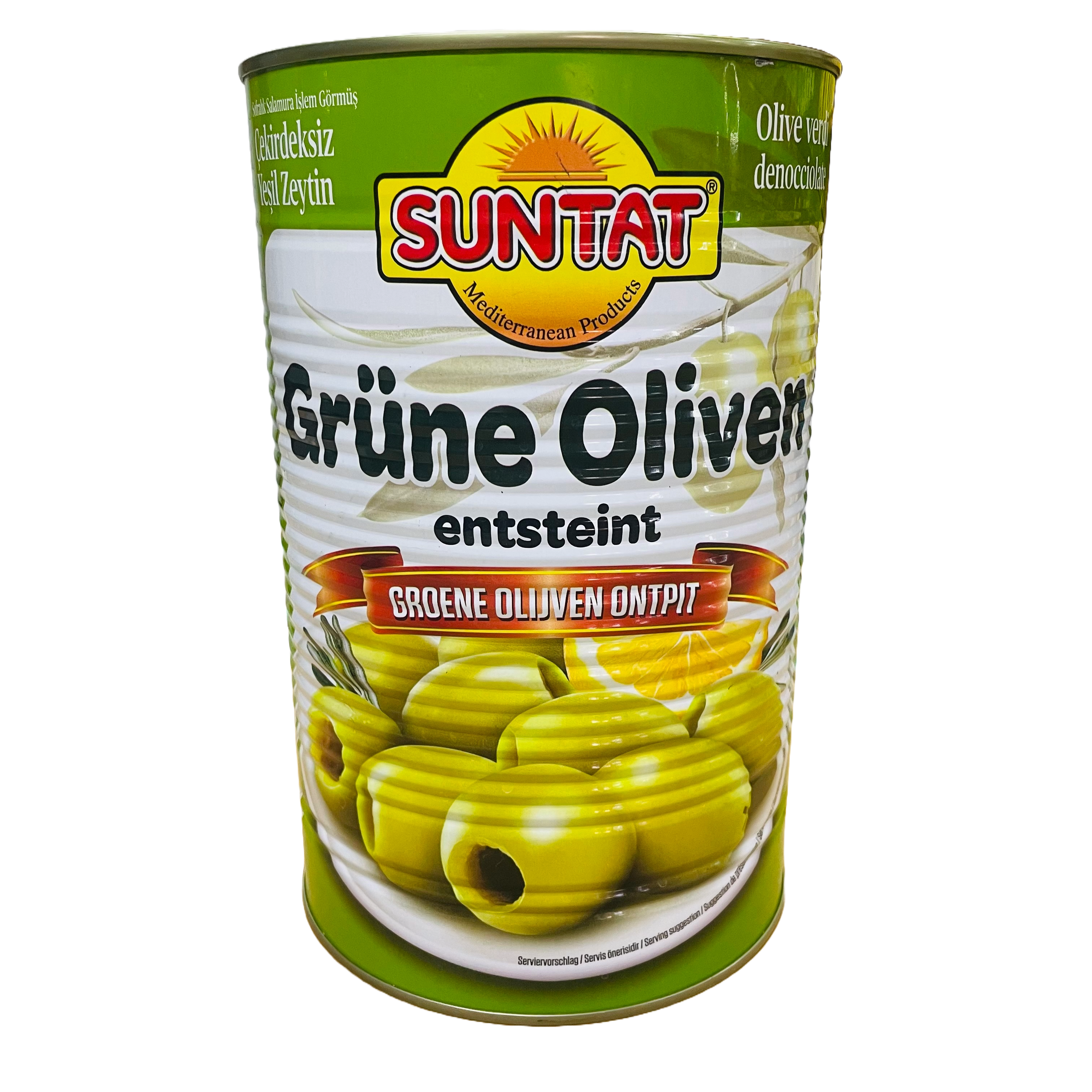 Žalios alyvuogės be kauliuku SUNTAT, 4250g
