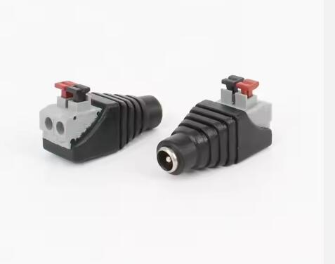 Maitinimo lizdas DC 2.1x5.5 mm izoliuotas užspaudžiamias kontaktais