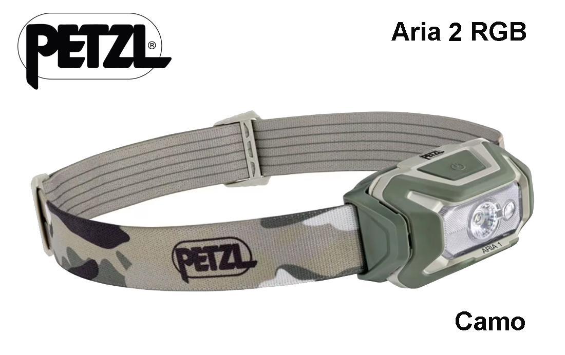 Žibintas ant galvos Petzl Aria 2 RGB Camo 450 lm TLT išsiuntimas 2-4 d.