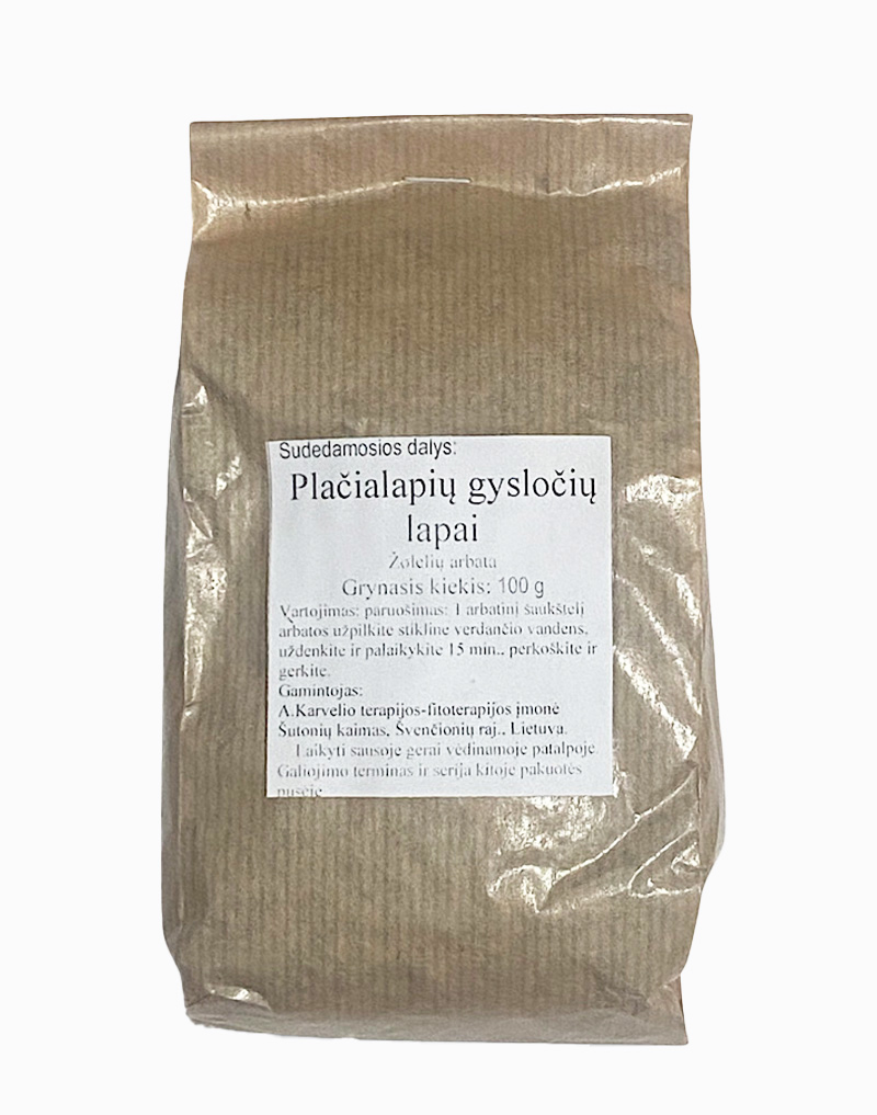 Gysločių plačialapių lapai 100g.