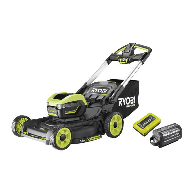 Akumuliatorinė vejapjovė RYOBI ONE+ RY36LMXSP53A-160, 36 V, 6,0 Ah, 53 cm, 60 l, savaeigė